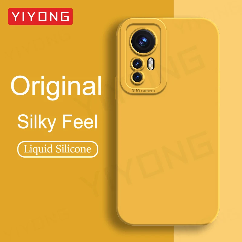 Mi12 Mi12X Case YIYONG Silky Soft Liquid Silicone Cover For Xiaomi Mi 12 X 12X 12T 11 13 13T Pro Xiomi Mi12T Mi13 Lite 5G Cases 