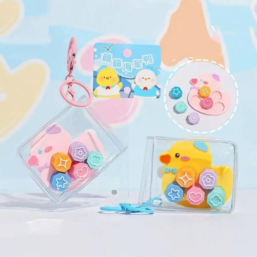 

Small Toy Bag Happy Sailor Duck Pendant Hanging Decoration Fun Design Happy Sailor Duck Keychain Small Size Cartoon