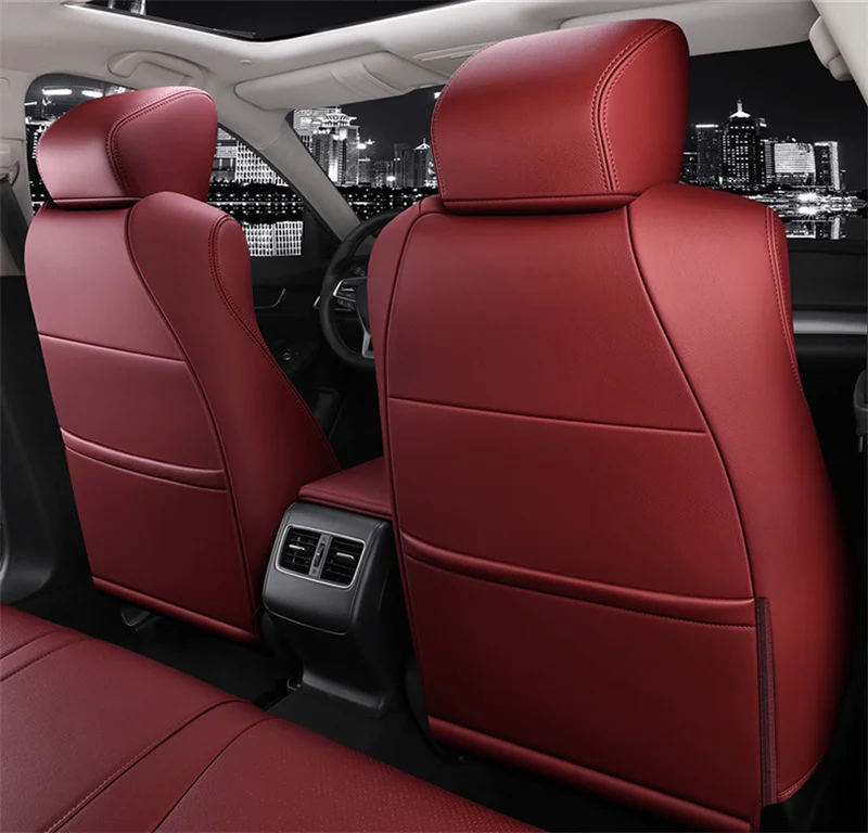 Maßgefertigte Autositzbezüge für 5 Sitze, Komplettset, hochwertiges Leder, speziell für Honda Civic, CRV, Accord, HRV. – Detail 35