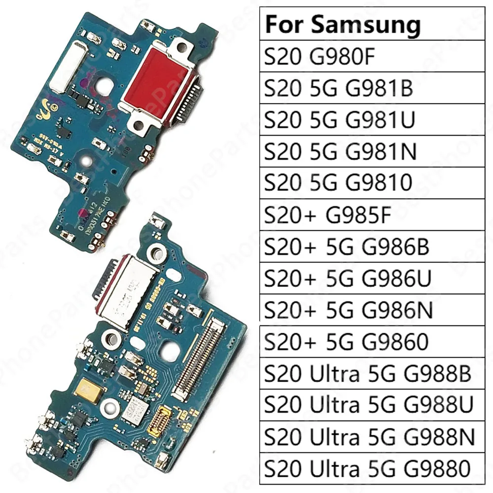 Charge Board Usb Connector For Samsung Galaxy S20 Plus S20+ S20 Ultra 5G G981 G986 G9888 Charging Port Plate Socket Flex Cable