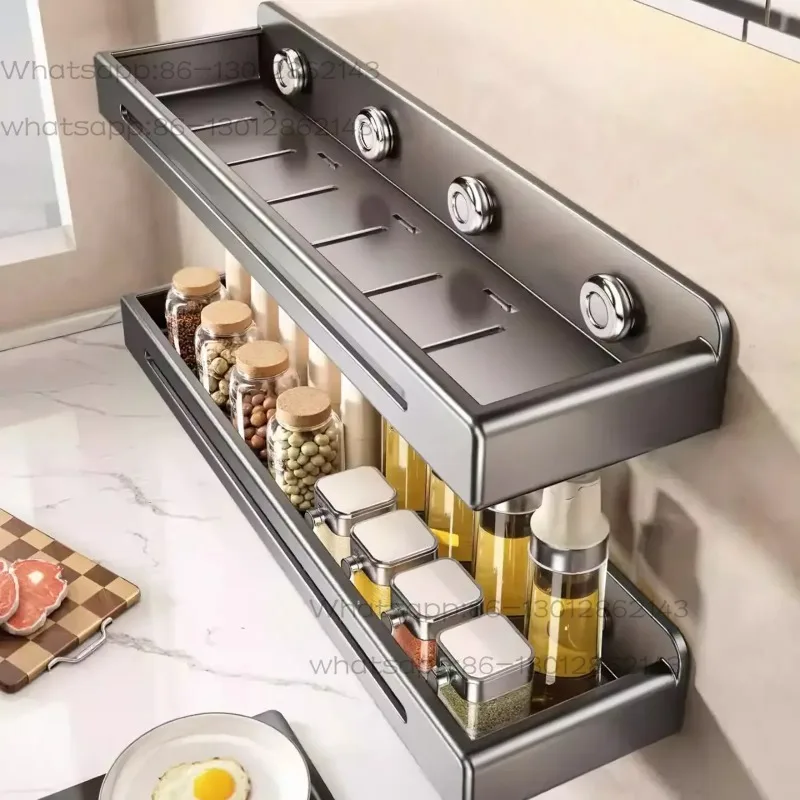 Support de cuisine mural pour salle de bain, douche, étagère de rangement murale pour douche, grande capacité, forte charge