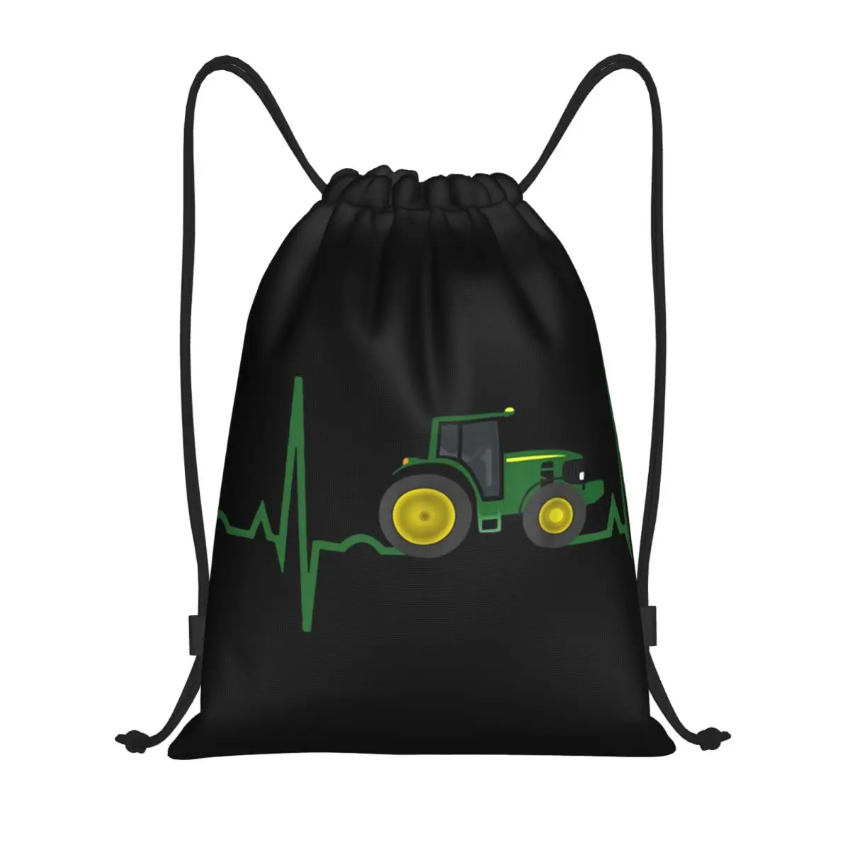 

Tractor Heartbeat Drawstring Backpack Sports Gym Bag for Men Women Training Sackpack