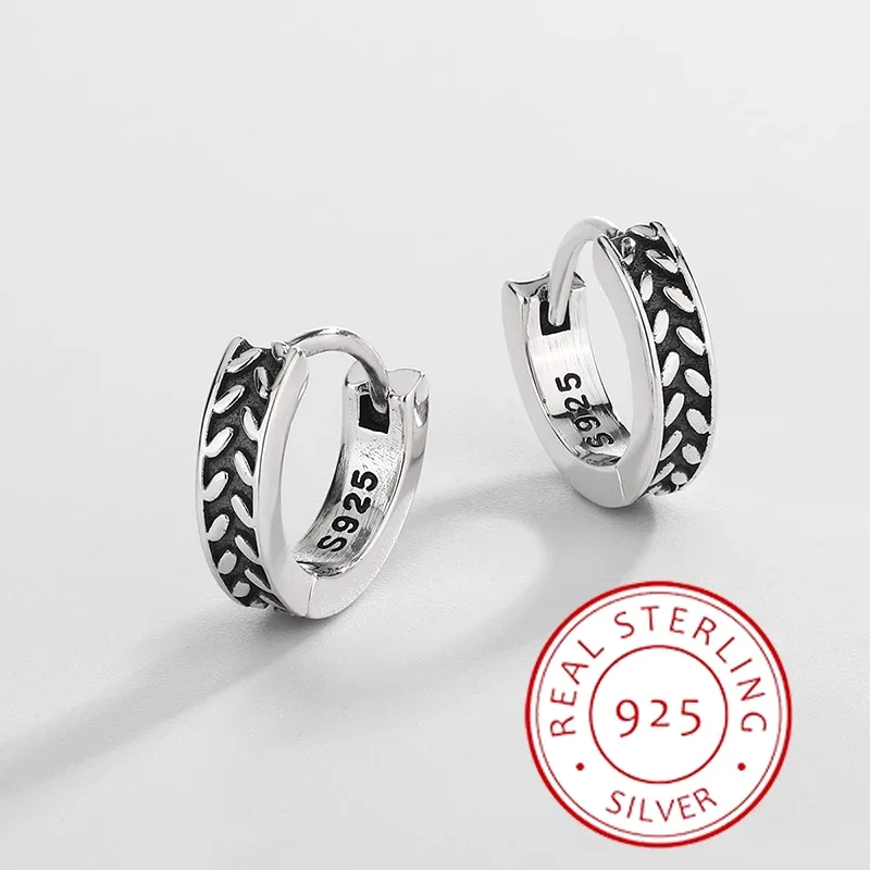 

Creative Tire-shaped Earrings, Genuine S925 Silver, Retro Temperament, Versatile Women's Earrings, Niche Design