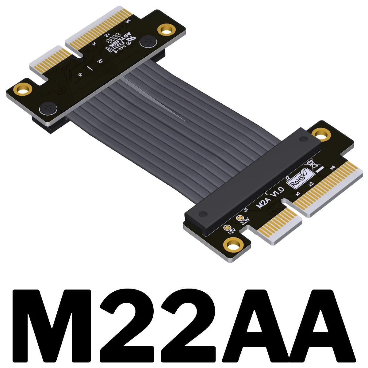 64Gbps PCI-E 4.0x4 إلى x4 ذكر إلى ذكر كابل قافز GPU خادم PCI Express 4.0 Gen4 عالية السرعة Tx Rx إشارة لرسو السفن محول الحبل
