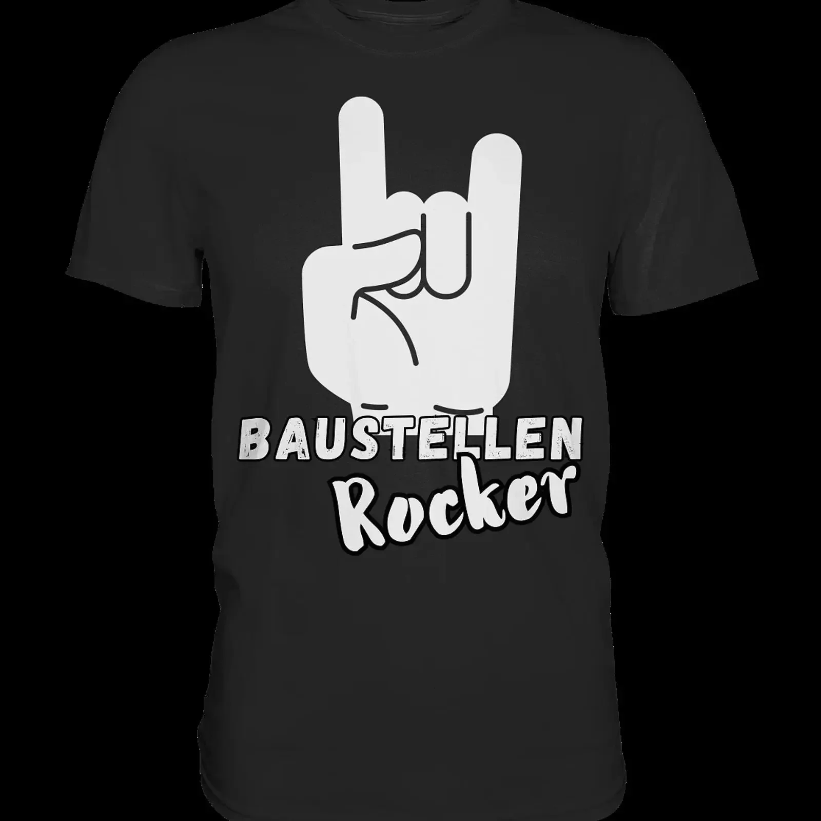 Premium T Shirt Baustellen Rocker Handwerk Zunft Beruf Dachdecker Zimmerer Geselle vintage Washed Slightly fashion Casual