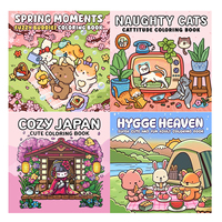 Spring Moments Coloring Books, Vibrant Scenes, Easy Coloring, For Home Parent - Child DIY, Relax, Unwind, Boost Creativity