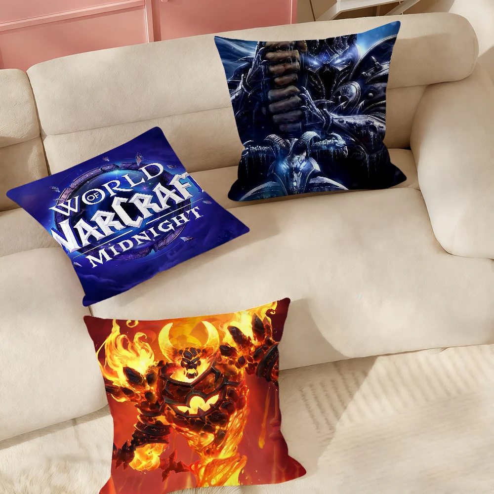 Game W-world Of W-warcraft Pillow Case Suitable For Bedrooms