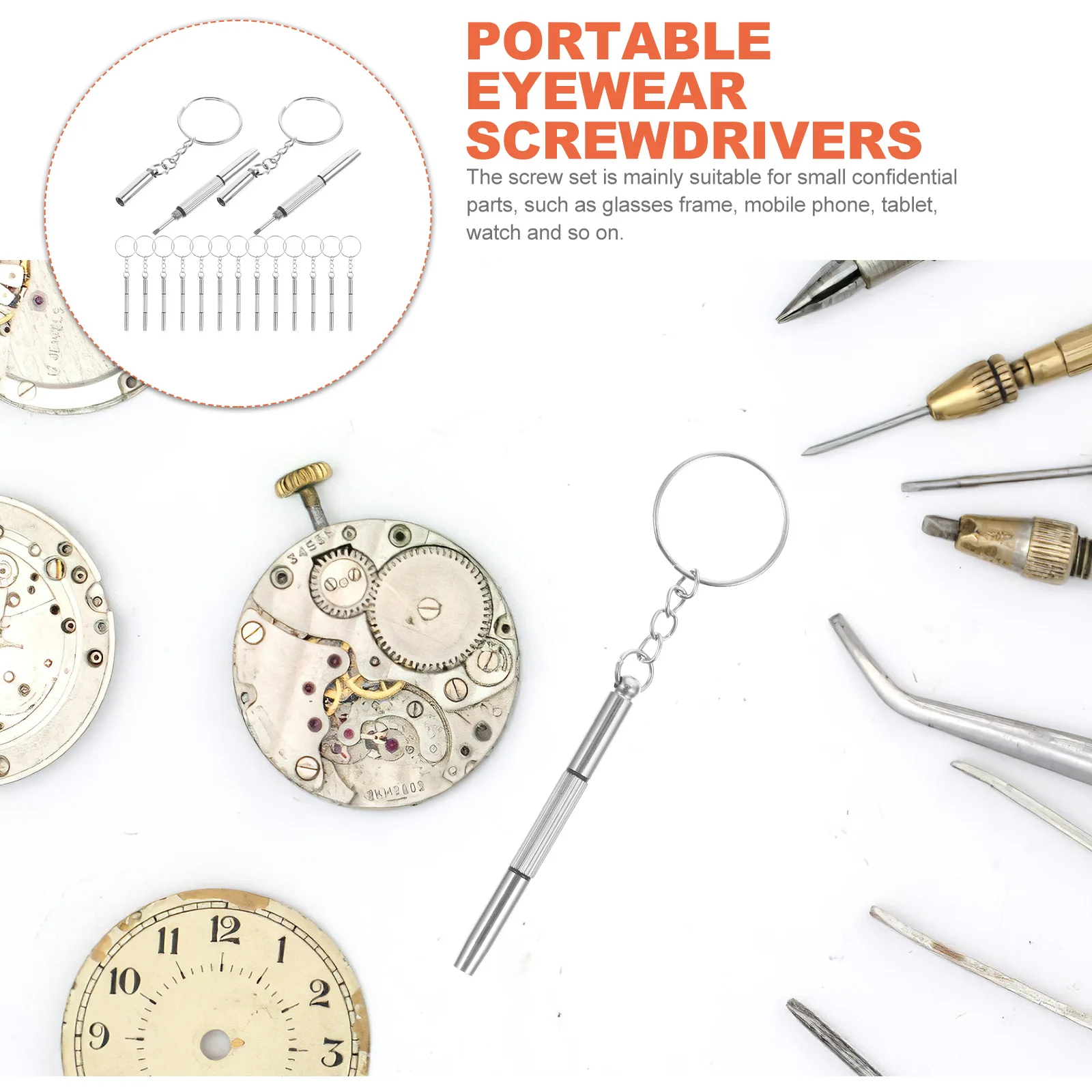 

20pcs Mini Screwdriver Portable Metal Detachable Repair Tool For Glasses Watch Phone Tablet 3 In 1 Precision Screwdrivers Kit