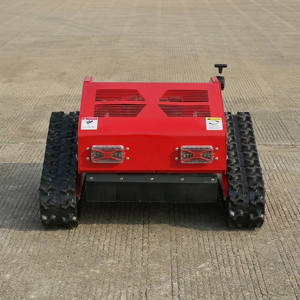 Cost Saving Intelligent Tracked Lawn Mower RC Crawler Grass Mower Easy Operation For Hillside Vineyard Grass Removal