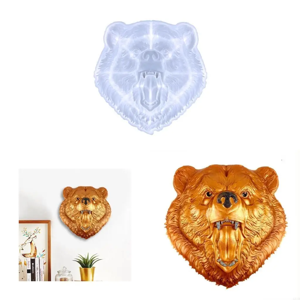 

Bear for Head Pendant Epoxy Mould DIY Bear for Head Wall Decor Silicone Mold