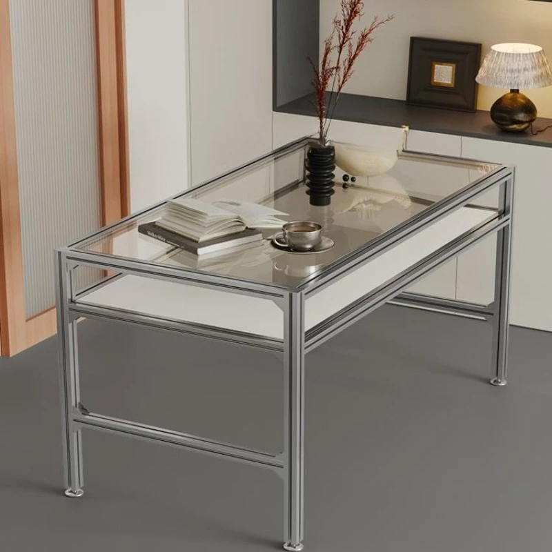 

Clothing store, jewelry store, glass aluminum profile display stand in the middle, Nakajima display rack, computer desk props