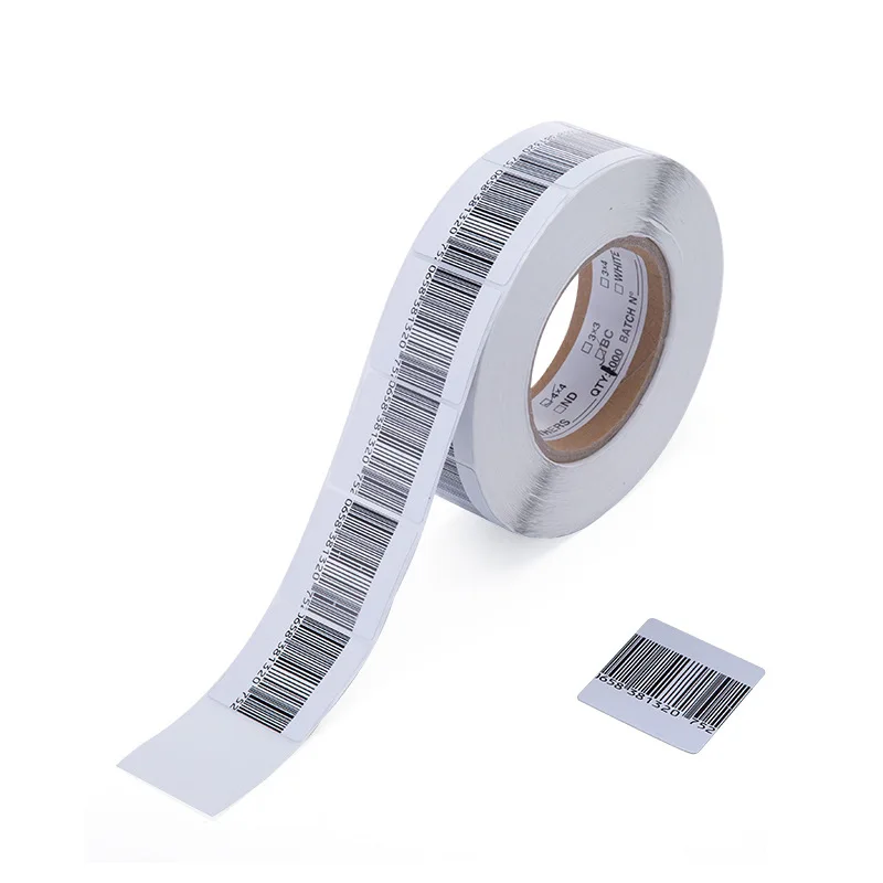 1000PCS RF 8.2Mhz Security Labels Sticker Square 1.5 X 1.5 Inch Barcode EAS Checkpoint Compatible EAS Loss Prevention