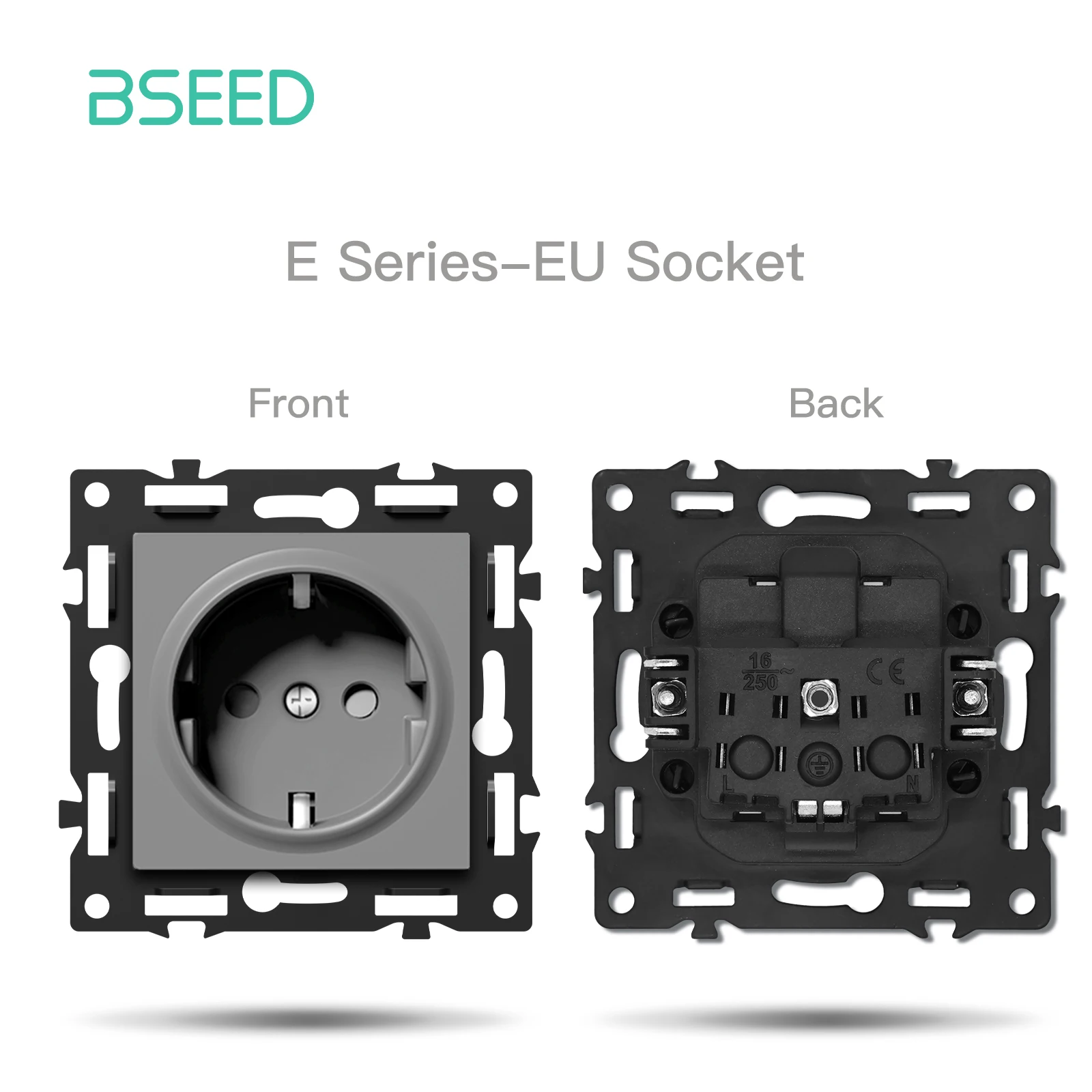 BSEED 1/2/3/4Gang Zigbee Klicken Schalter Teil Kunststoff Rahmen Smart Dimmer Vorhang Schalter Funktion DIY Teil EU Smart Steckdose Teile