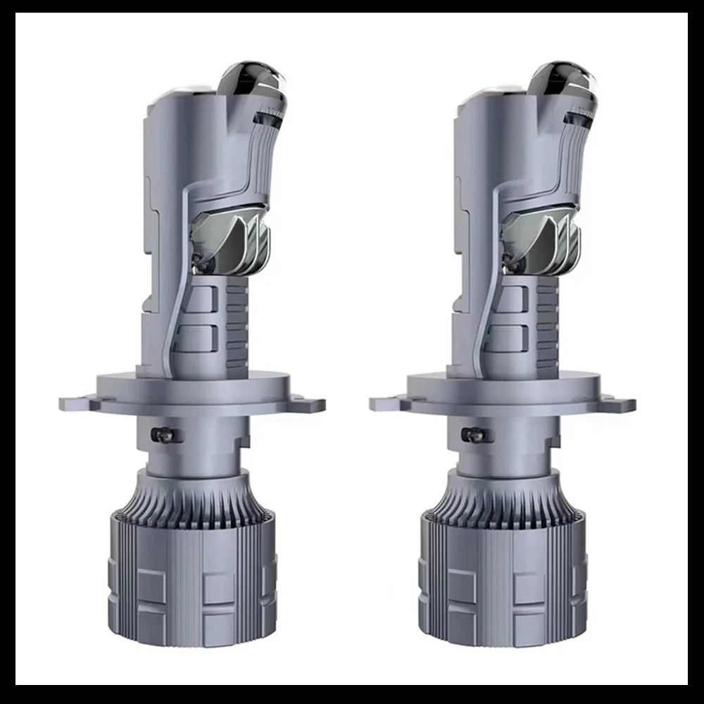 더블 렌즈 미니 자동차 헤드라이트, H4 H7 램프 프로젝터, LED 전구, 캔버스 120W, 6000K, 30000LM, 12V, 하이 로우 빔, 자동 오토바이 헤드램프