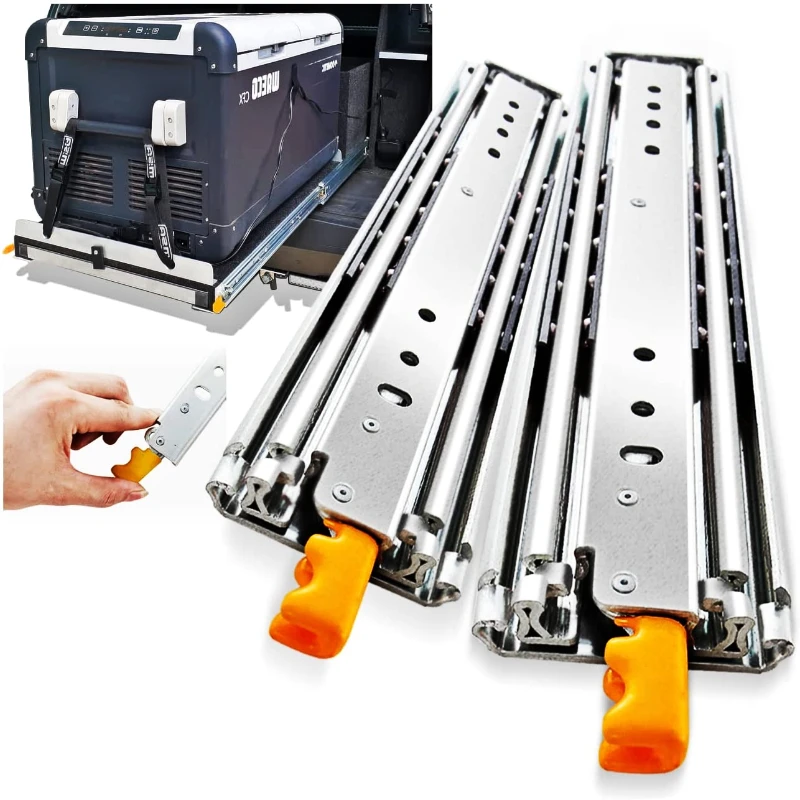 

Heavy Duty Drawer Slides With Lock Function 76mm Ultra High Load Capacity Drawer Runners Professional Furniture Hardware