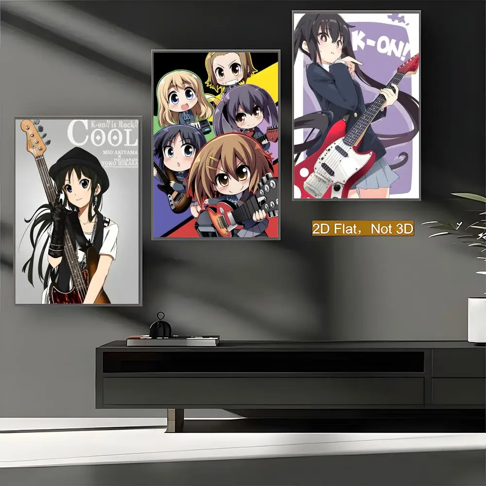 Anime K-K-ON ON Poster Premium PP Wall Decal - Peel & Stick, HD Print, Waterproof Home Decor