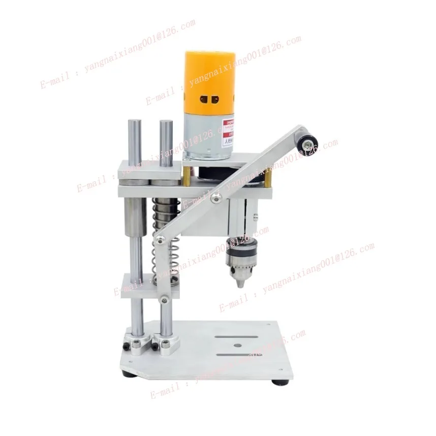 ミニベンチドリル、小型卓上DIY高精度12V/24V可変速ドリルマシン、木材/金属/プラスチック用穴あけ工具