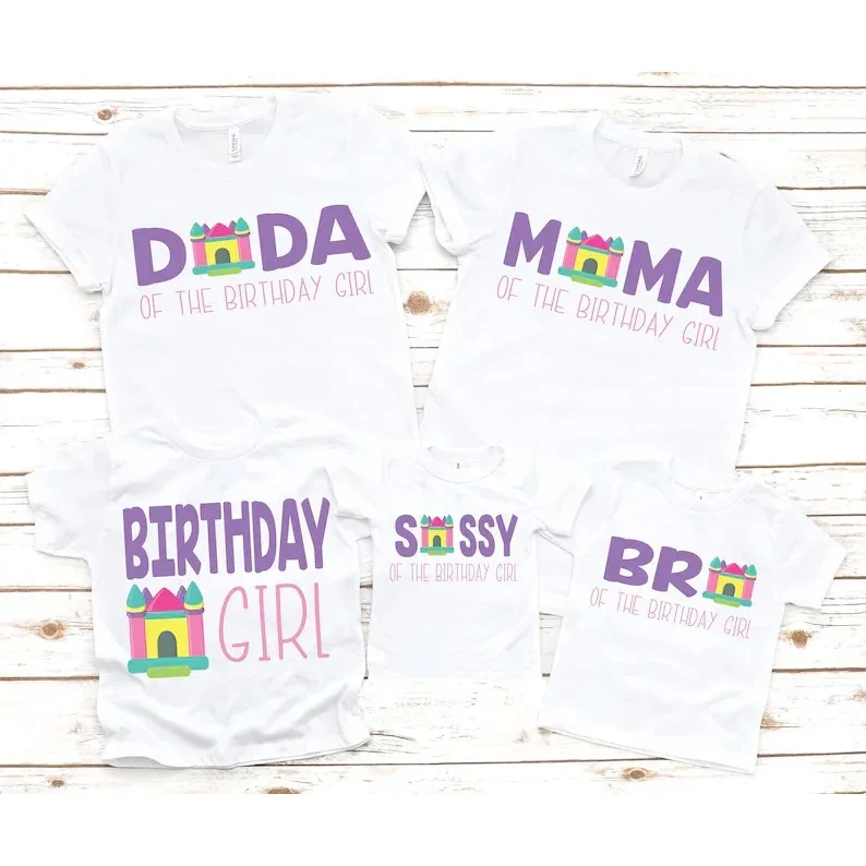 

Matching Family Outfit for Birthday Bounce House Theme T-shirt Birthday Kids Family Clothes Mom Dad Sister and Brother Shirts