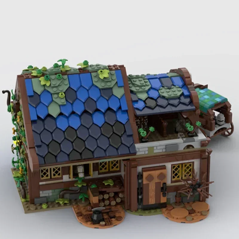 ตัวต่อโมเดลบ้านทรงโบราณ ชุดประกอบโมดูลาร์ วิวถนนยุคกลาง ของขวัญ ของเล่นคริสต์มาส ชุด DIY ประกอบเอง