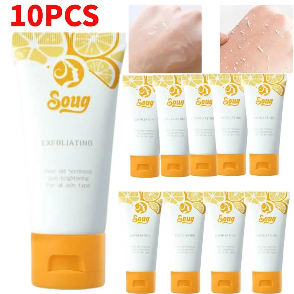 10pcs Orange Exfoliating Gel Dead Spot Remover Brighten Peeling Gentle Repair Scrub Whiten Hydrating Moisturizer Korean Skin Car