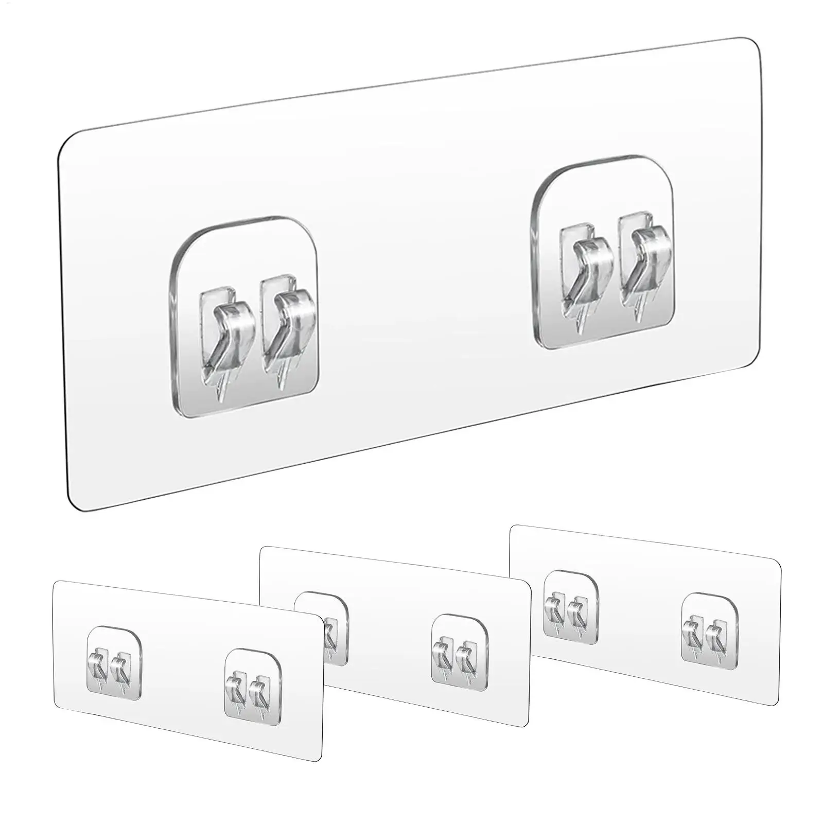 PVC Wasserdichte Duschablage, selbstklebende Ersatz-Klebepads (4 Stück) für Duschregal-Organizer, Wandhaken, kein Bohren, rückstandsfrei