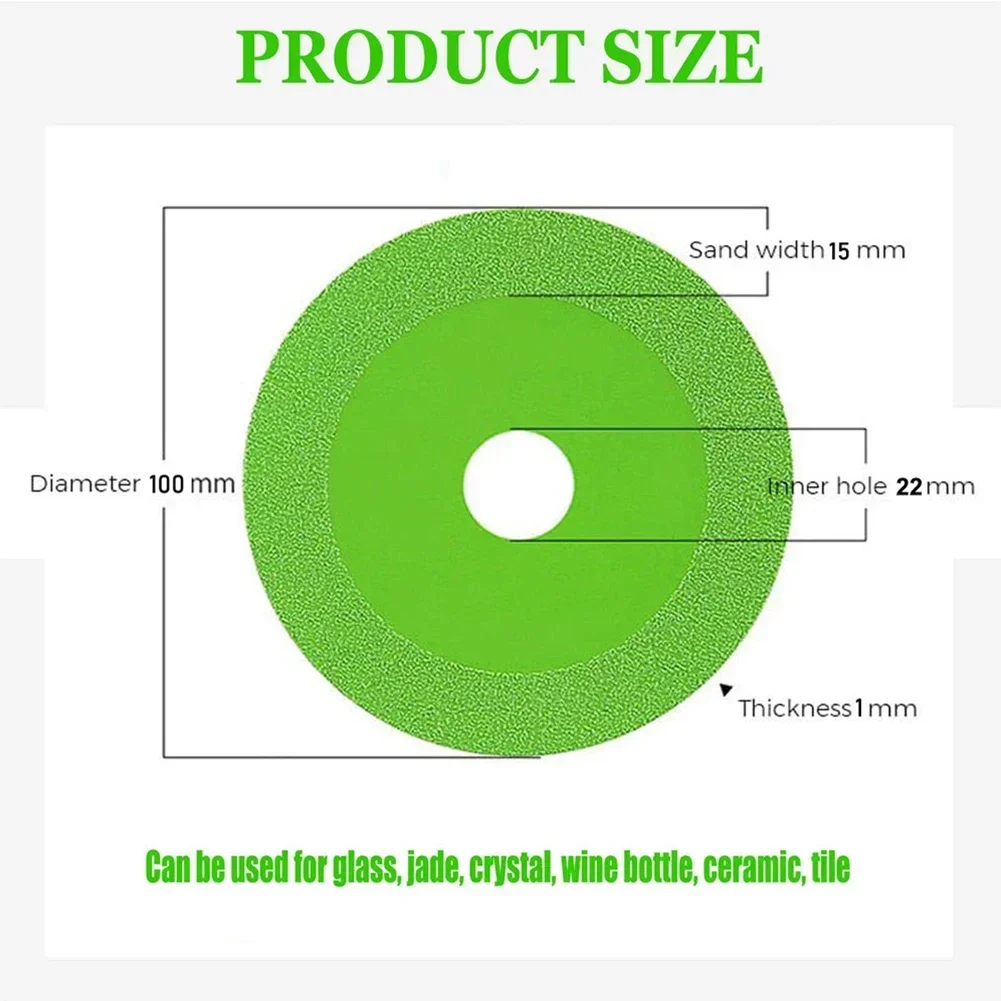 1 Pcs 22mm Hole Glass Cutting Disc For 100 Types Angle Grinder Diamond Cutting Blades Marble Ceramic Tile Jade Grinding Blades