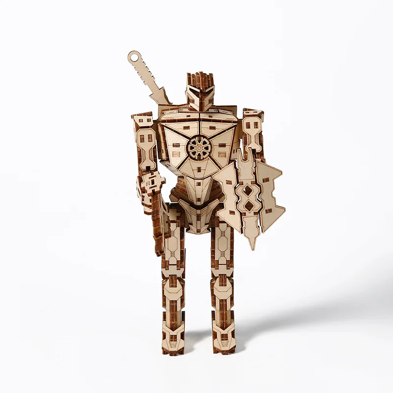 Modèle de Robot 3D, Puzzle STEM, jouet éducatif, blocs de construction d'assemblage en bois, décoration de bureau créative pour enfants