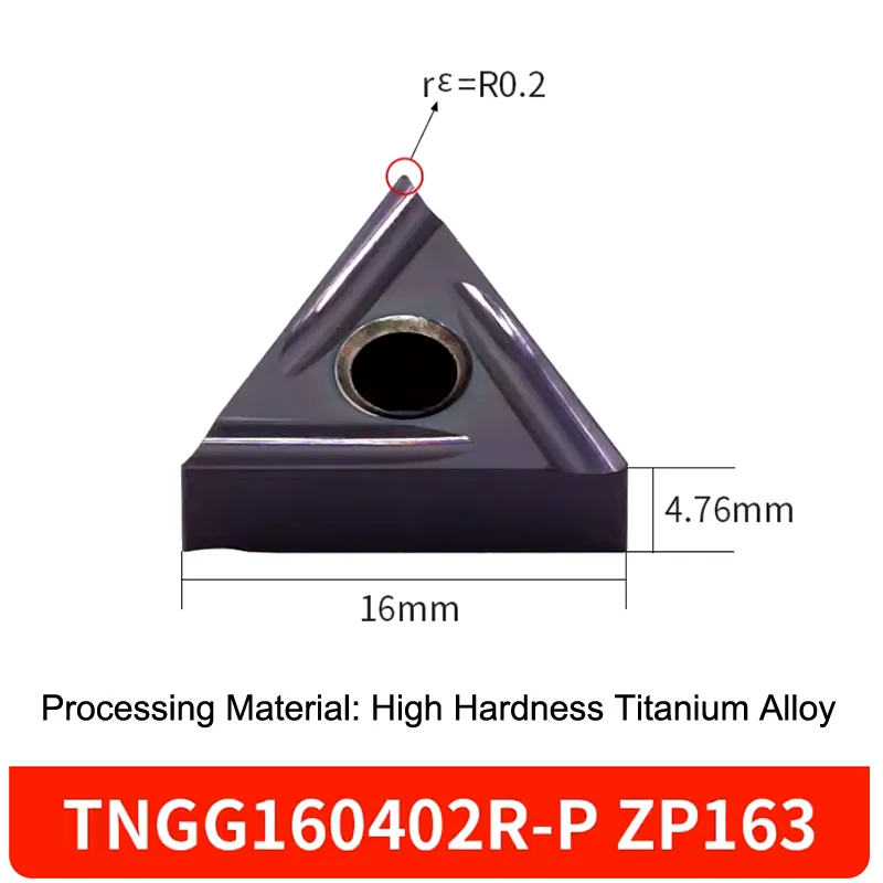 GULING 10PCS TNGG160401 02 04/R L-P Lathe Triangular Precision Carbide Turning Inserts