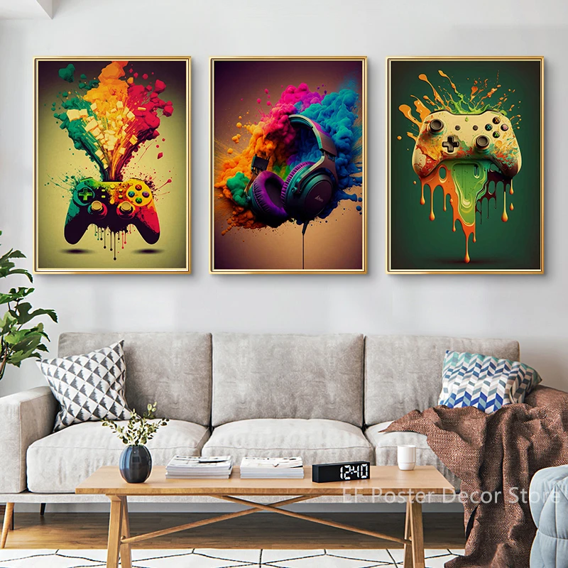 Affiche d'Art Mural Colorée av - Retro Gaming Wallpaper avis et prix