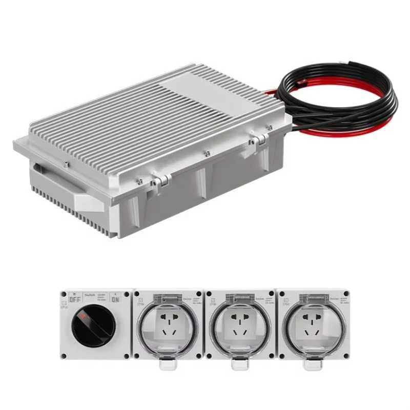CE certification 1000W IP67 waterproof single-phase inverter 12V/24V/48V to 220V/230V/240V 94% efficiency network outdoor