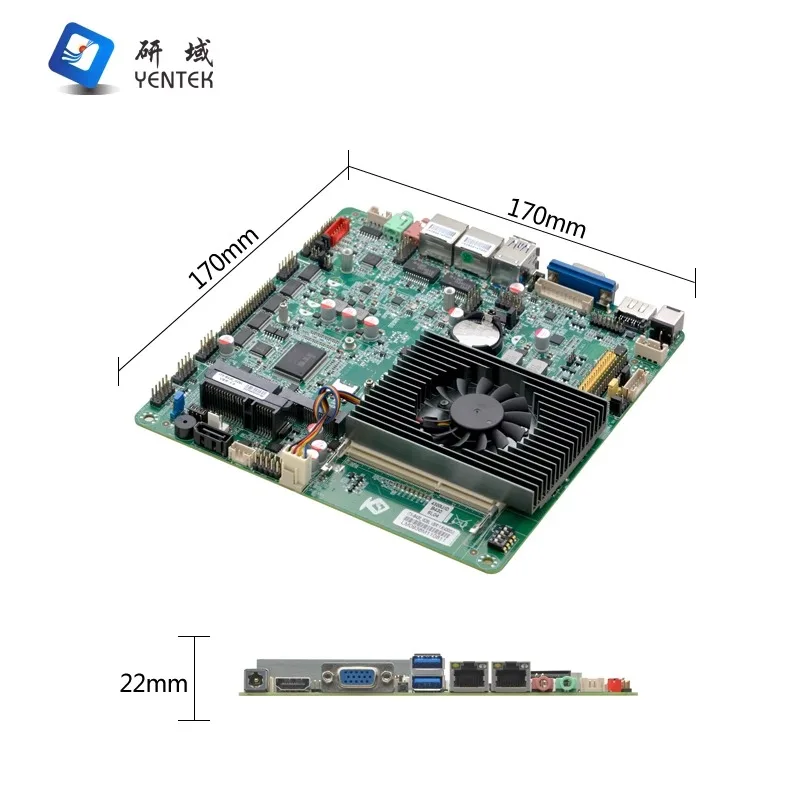 لوحة أم OEM ODM مع معالج I3 I5 4th DDR3 MSATA HD VGA LVDS 2 LAN 6 COM لوحة أم صناعية صغيرة Itx