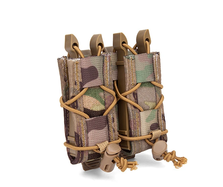 Neue 9mm Doppelmagazintasche für 9mm/.45 Pistolenmagazine, MOLLE Taktische Schnellverschluss-Magazintasche, Jagd- und Gewehrzubehör – Detail 16