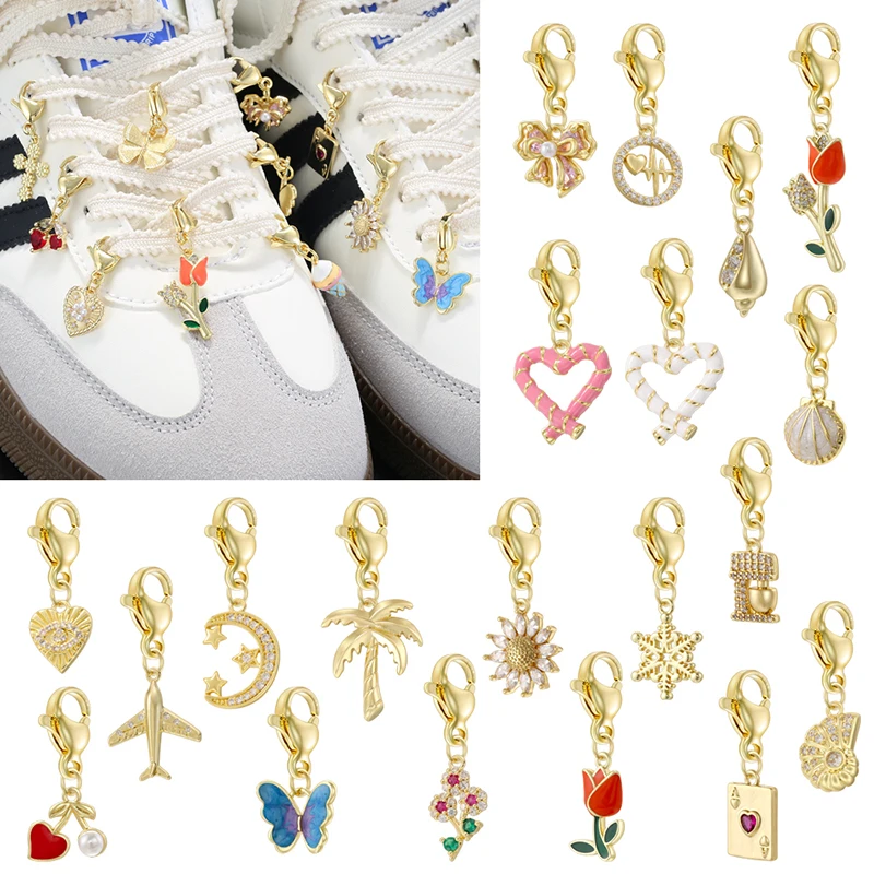 Cute Sports Shoes Accessories Casual Shoes Pendant Flower Love Pendant  Lace Shoes Accessories
