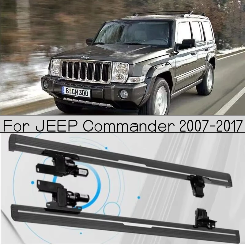 For JEEP Commander 2007-2017 Electric Running Board Automatic Side Step Retractable Foot Pedal Telescoping Nerf Bar