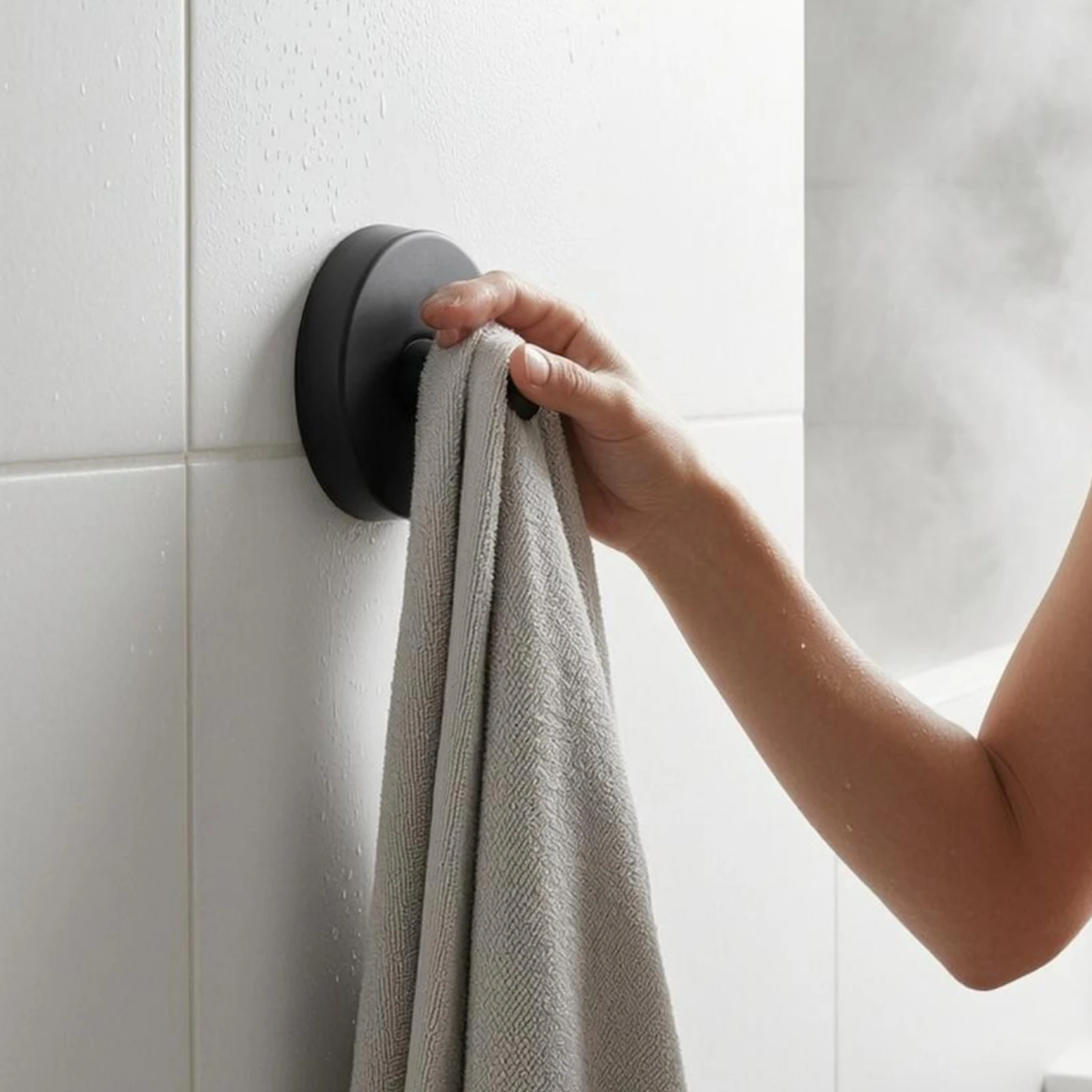 Stainless Steel Suction Hook Easy Installation Suction Hook Home Storage Firm Grip Waterproof for Kitchen