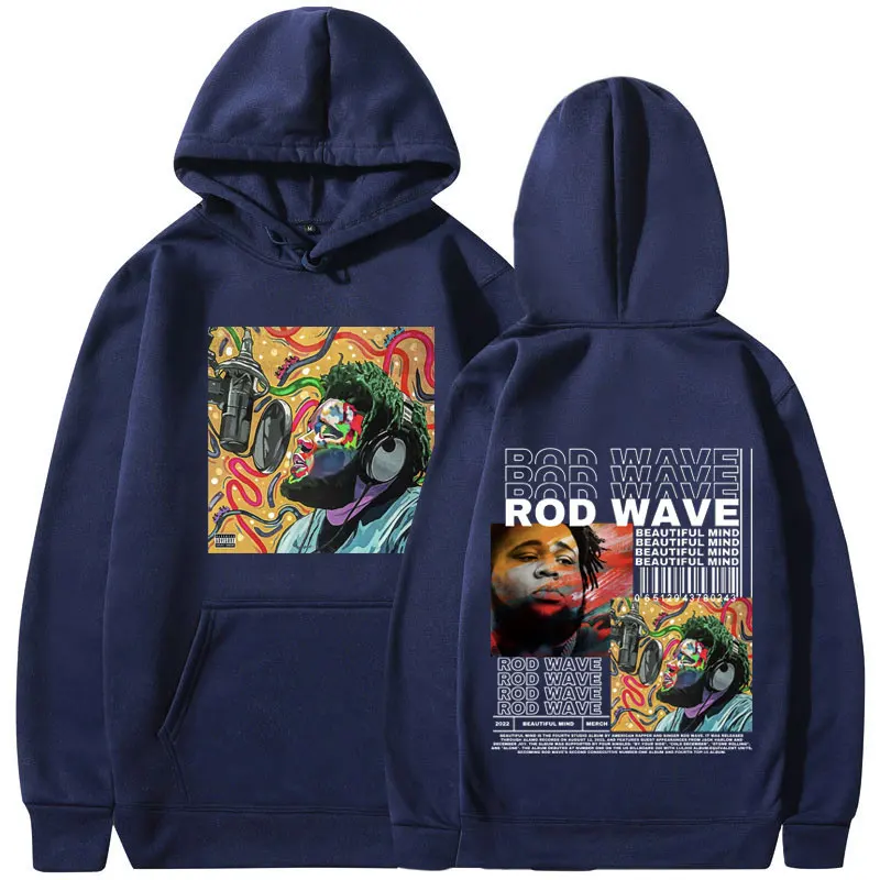 Rod Wave Nostalgia Album Cover Hoodies Men Women Harajuku Aesthetic Pullovers Fashion Hip Hop Long Sleeve Sweatshirts Fans Gift