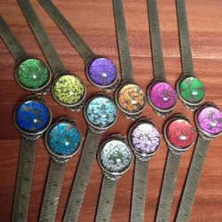 10cm Ruler Creative Retro Bronze Round Bookmark Metal Colorful Flower Glass Gems As Book Page Marker Vintage School Supplies