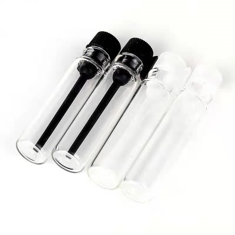 50 Stück 0,5 ml 1ml 2ml 3ml Glas parfüm ätherisches Öl Probe nachfüllbare Flaschen Reagenzglas Test flasche Reise verpackungs behälter