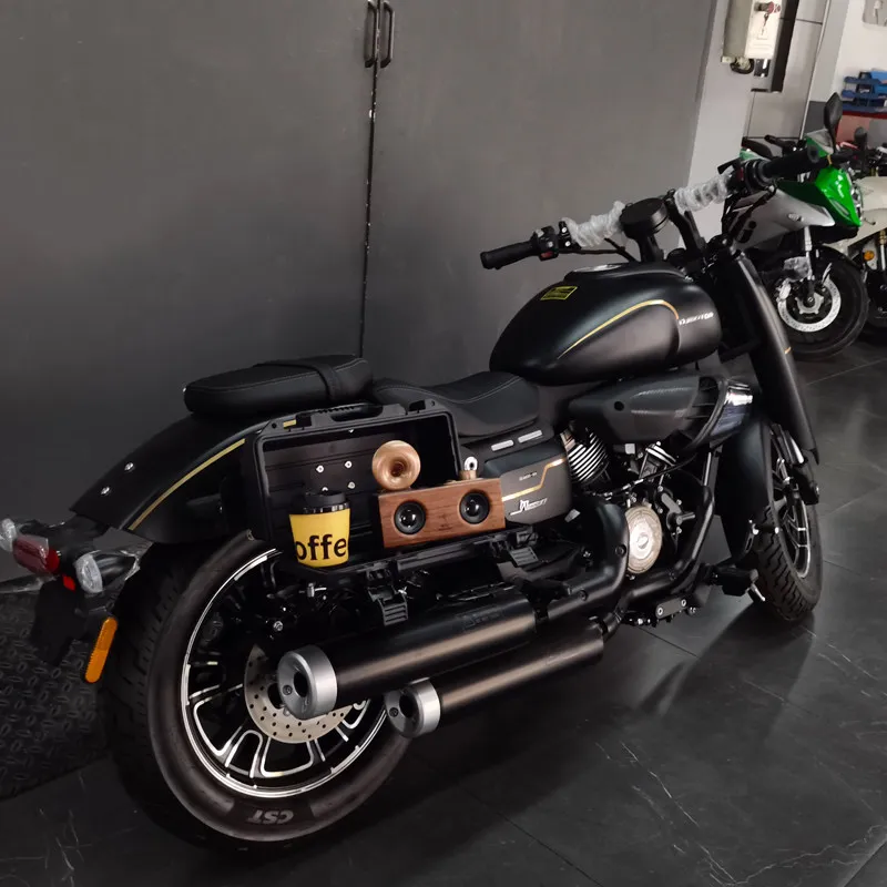 【Premium】For QJMOTOR Flash 400 side bag, rear seat riding bag, retro modified accessories, saddlebag, canvas cowhide hanging bag