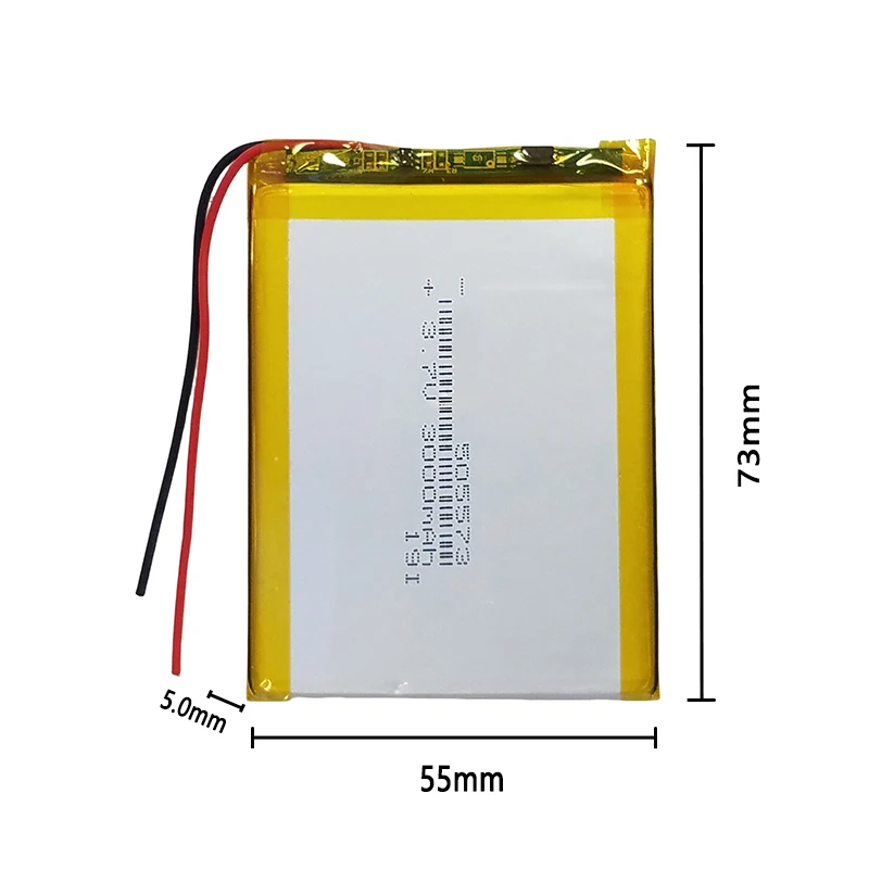 505573 3.7V 3000mAh Rechargeable LiPo Battery for Smart Handheld and Portable Electronic Devices 606090 6060100 126090 1260110