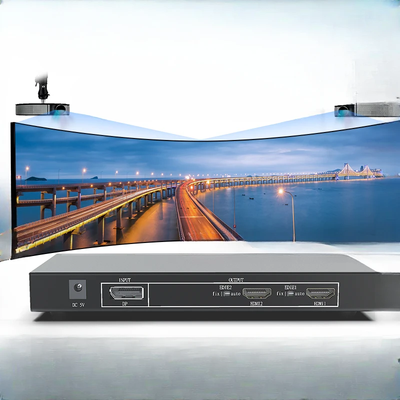 

8K Two-screen Splicing Processor Dual-screen Expander 4K TV Projector Fusion Dual-screen Bao 7680*2160