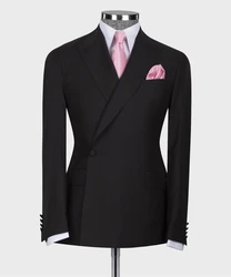 Esmoquin clásico de doble botonadura para novio y padrino de boda, conjunto de 2 piezas, Blazer, pantalones, traje Formal para fiesta, negocios y oficina