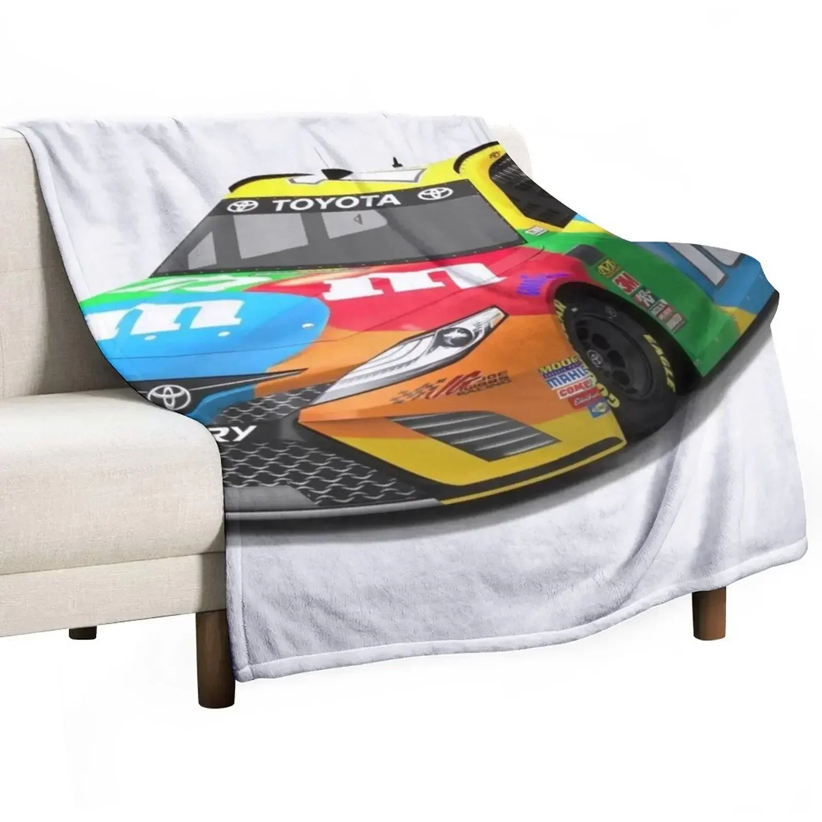 

kyle busch racing Throw Blanket Nap Decorative Sofas Warm Beautifuls Blankets