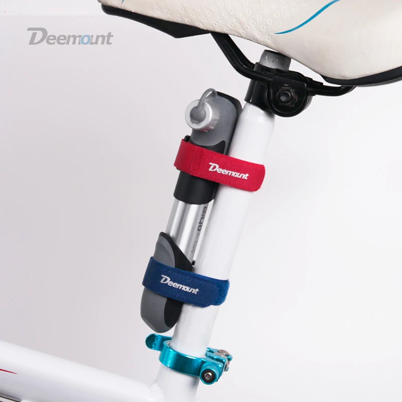 Deemount 4PCS Bicycle Nylon Hook/Loop Tape Self Adhesive Strap Bike Cable Thread Tie  Pump Bottle Band Flashlight Bandage