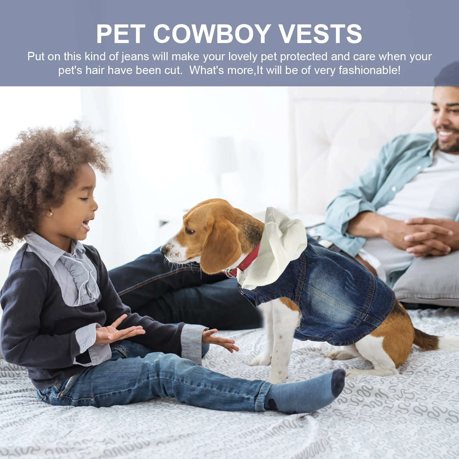 

Pet Vest Cooling for Dogs Coat Denim Demin Shirt Clothes Hoodies Cowboy Clothing