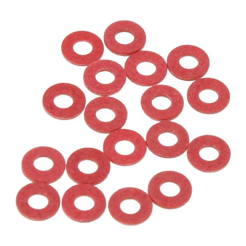 Q81F 100pcs rondelle in fibra ad anello piatto rosso rondella in fibra rondella piatta in gomma Kit idraulico rondella isolante