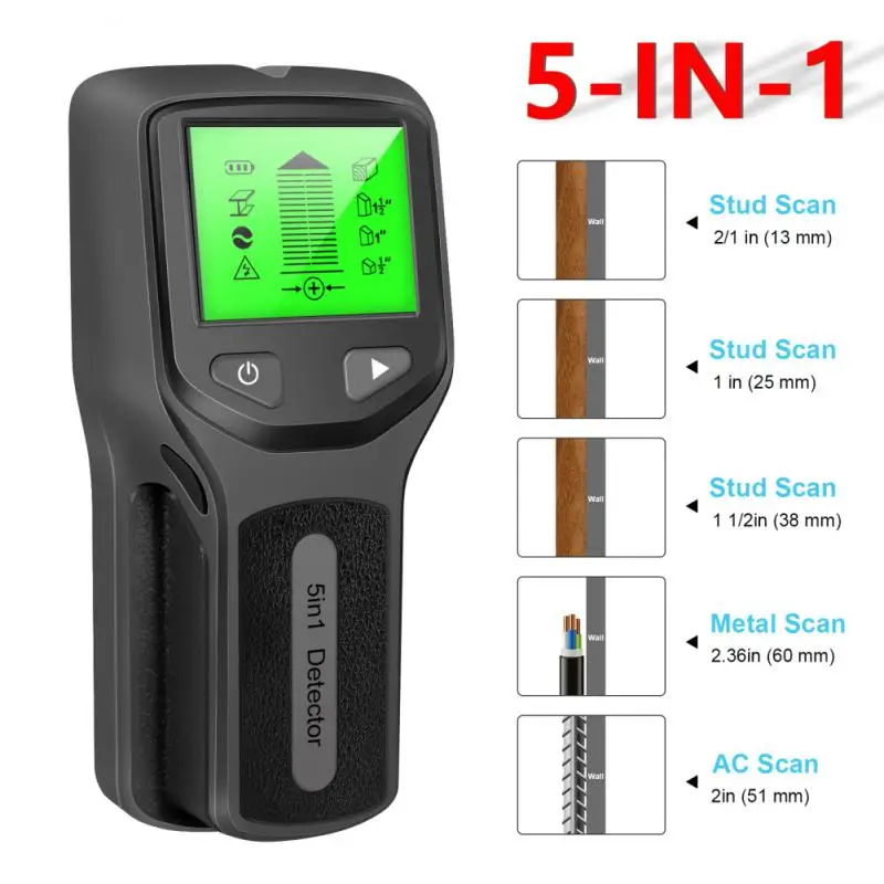 In 1 Digital Metal Detector Find Metal Wood Studs Live Wire Detect Wall Scanner Electric Box Finder Wall Detector