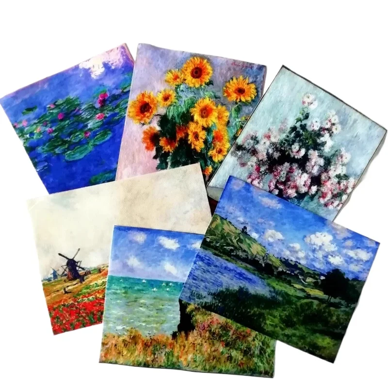 

15x20cm Van Gogh Patchwork Cotton Canvas Fabric Cartoon for DIY Sewing & Quilting Purse Book Cover Home Decoration Material