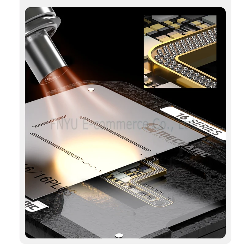 Juego de estación de estañado de capa media de IPX-16 mecánico compatible con IP X 11 12 13 14 15 16 CPU posicionamiento plataforma chapada en estaño accesorio de reparación