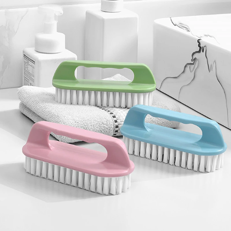 Stiff Brush Laundry Brush Cleaning Brush Portable Plastic Handheld Cleaning Brush for Use in Kitchen and Bathroom-SPMI